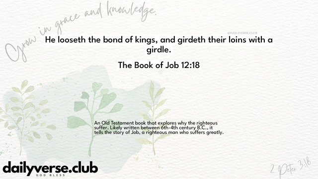 Bible Verse Wallpaper 12:18 from The Book of Job