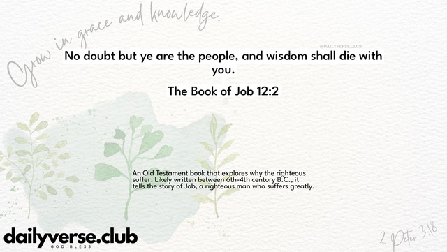 Bible Verse Wallpaper 12:2 from The Book of Job
