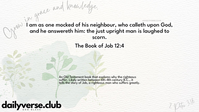 Bible Verse Wallpaper 12:4 from The Book of Job