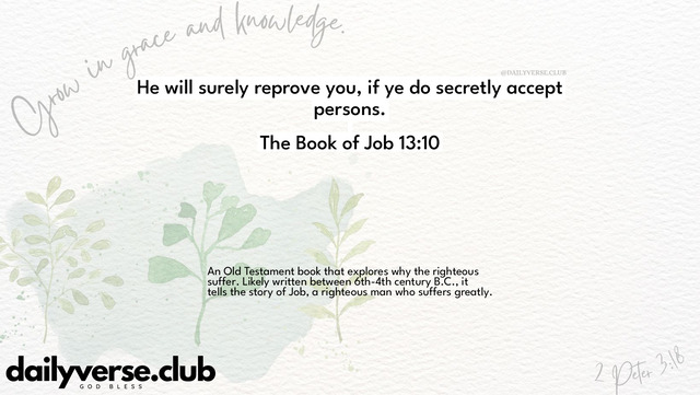 Bible Verse Wallpaper 13:10 from The Book of Job