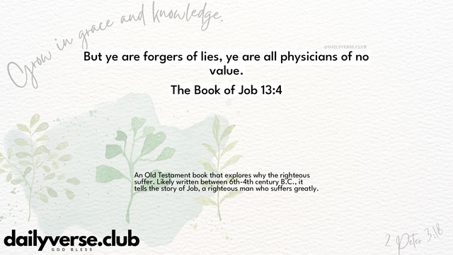 Bible Verse Wallpaper 13:4 from The Book of Job