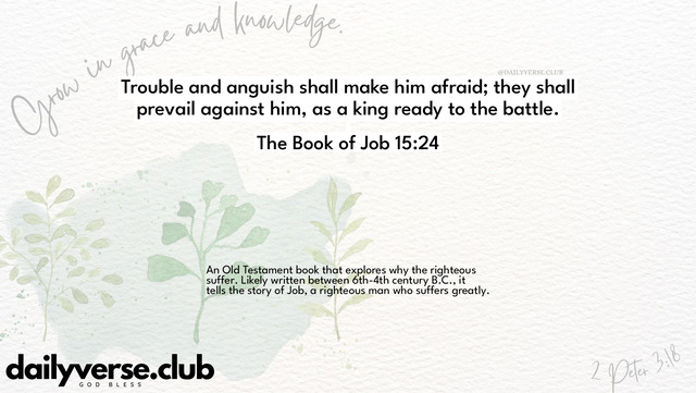 Bible Verse Wallpaper 15:24 from The Book of Job
