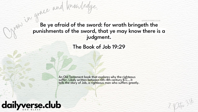Bible Verse Wallpaper 19:29 from The Book of Job