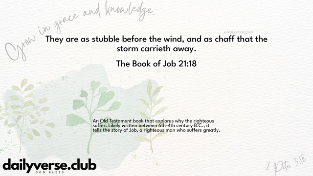Bible Verse Wallpaper 21:18 from The Book of Job