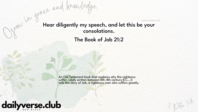 Bible Verse Wallpaper 21:2 from The Book of Job