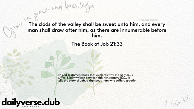 Bible Verse Wallpaper 21:33 from The Book of Job