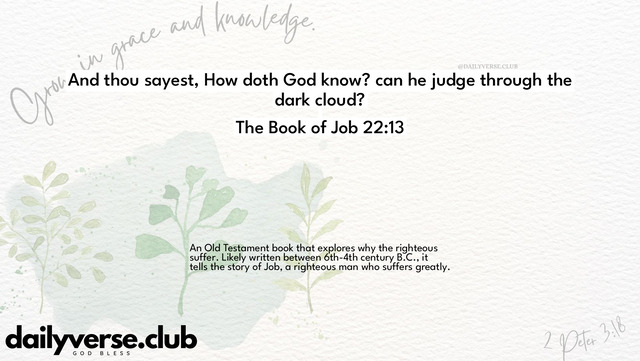 Bible Verse Wallpaper 22:13 from The Book of Job