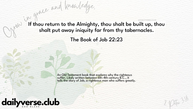 Bible Verse Wallpaper 22:23 from The Book of Job