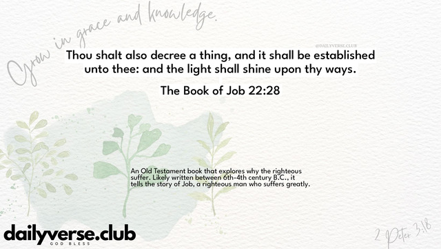 Bible Verse Wallpaper 22:28 from The Book of Job