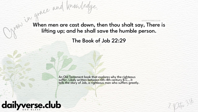 Bible Verse Wallpaper 22:29 from The Book of Job