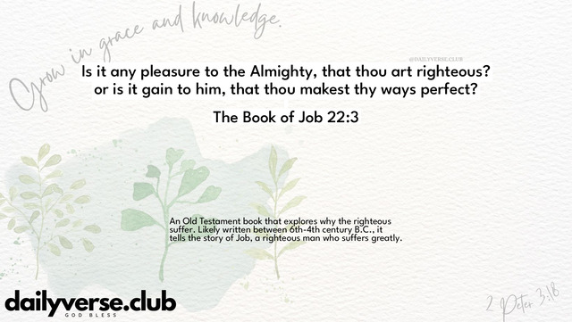 Bible Verse Wallpaper 22:3 from The Book of Job