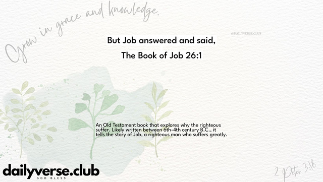 Bible Verse Wallpaper 26:1 from The Book of Job