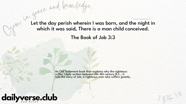 Bible Verse Wallpaper 3:3 from The Book of Job