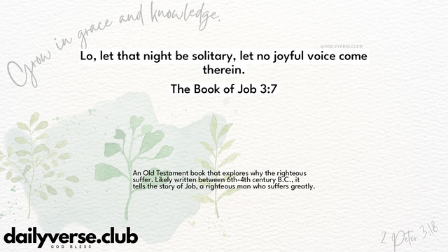 Bible Verse Wallpaper 3:7 from The Book of Job