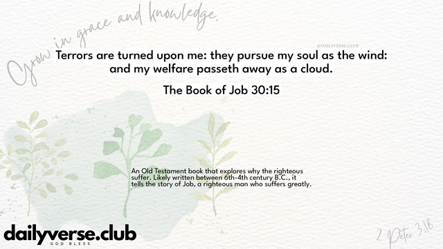 Bible Verse Wallpaper 30:15 from The Book of Job
