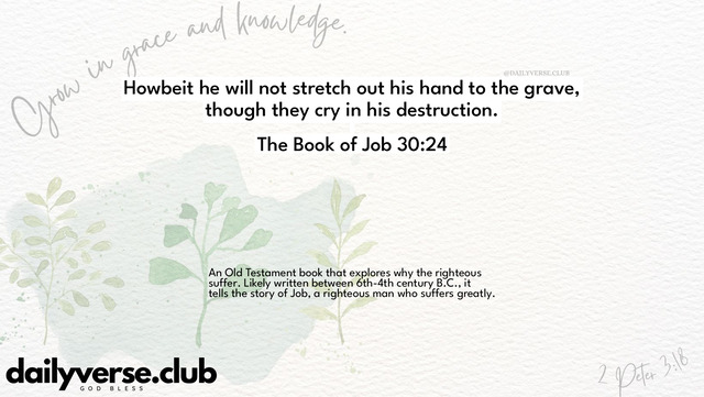 Bible Verse Wallpaper 30:24 from The Book of Job