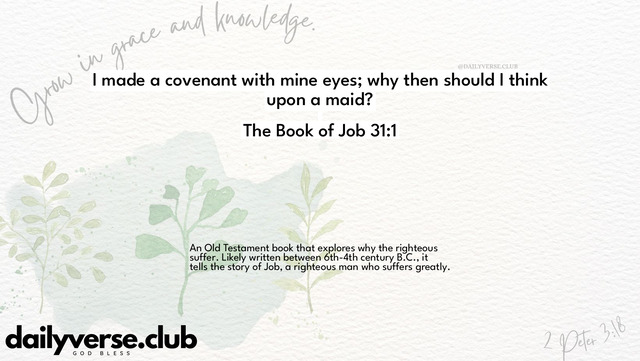 Bible Verse Wallpaper 31:1 from The Book of Job