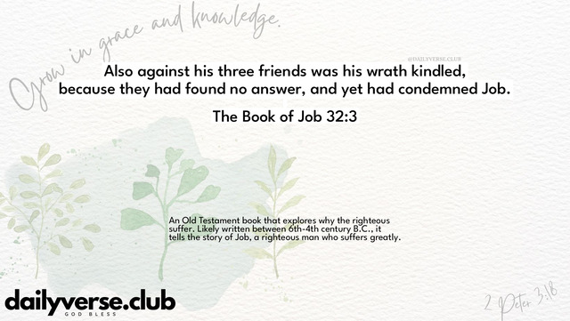 Bible Verse Wallpaper 32:3 from The Book of Job