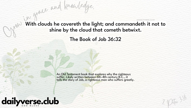 Bible Verse Wallpaper 36:32 from The Book of Job