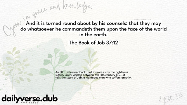 Bible Verse Wallpaper 37:12 from The Book of Job