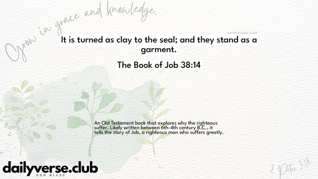 Bible Verse Wallpaper 38:14 from The Book of Job
