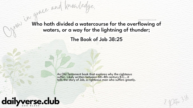 Bible Verse Wallpaper 38:25 from The Book of Job