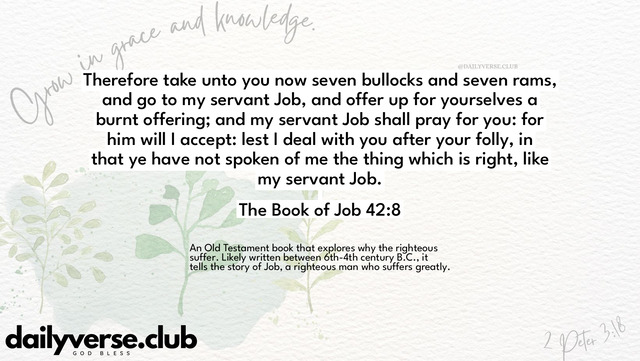 Bible Verse Wallpaper 42:8 from The Book of Job