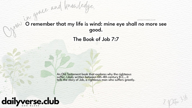 Bible Verse Wallpaper 7:7 from The Book of Job