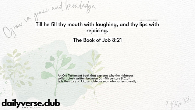 Bible Verse Wallpaper 8:21 from The Book of Job