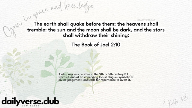 Bible Verse Wallpaper 2:10 from The Book of Joel