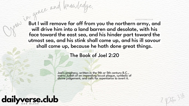 Bible Verse Wallpaper 2:20 from The Book of Joel