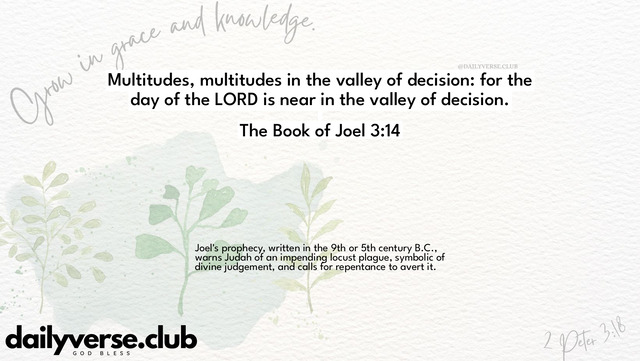 Bible Verse Wallpaper 3:14 from The Book of Joel
