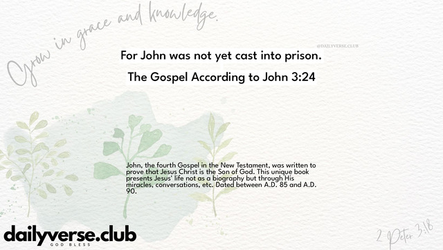 Bible Verse Wallpaper 3:24 from The Gospel According to John