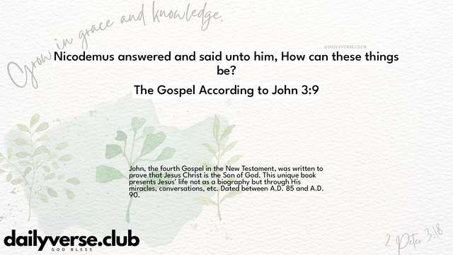 Bible Verse Wallpaper 3:9 from The Gospel According to John
