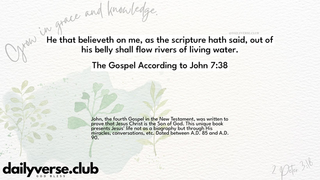 Bible Verse Wallpaper 7:38 from The Gospel According to John