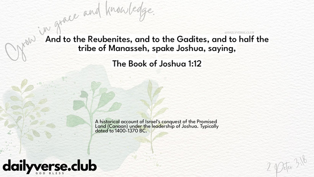Bible Verse Wallpaper 1:12 from The Book of Joshua