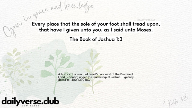 Bible Verse Wallpaper 1:3 from The Book of Joshua