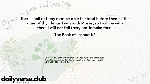 Bible Verse Wallpaper 1:5 from The Book of Joshua