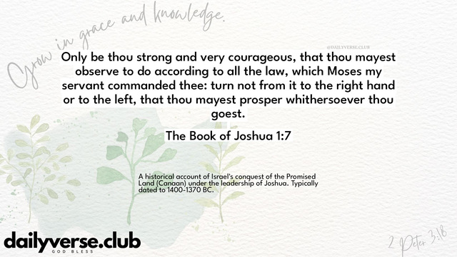 Bible Verse Wallpaper 1:7 from The Book of Joshua