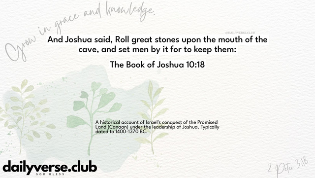 Bible Verse Wallpaper 10:18 from The Book of Joshua