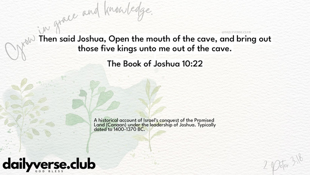 Bible Verse Wallpaper 10:22 from The Book of Joshua