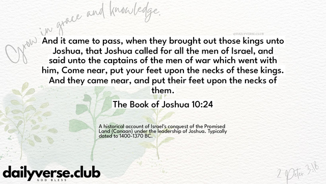 Bible Verse Wallpaper 10:24 from The Book of Joshua