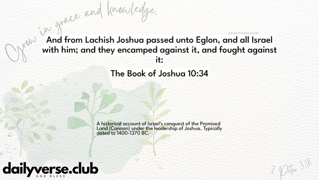 Bible Verse Wallpaper 10:34 from The Book of Joshua