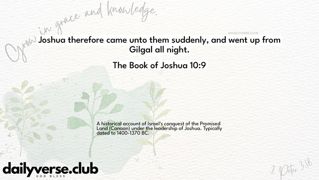 Bible Verse Wallpaper 10:9 from The Book of Joshua