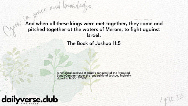 Bible Verse Wallpaper 11:5 from The Book of Joshua