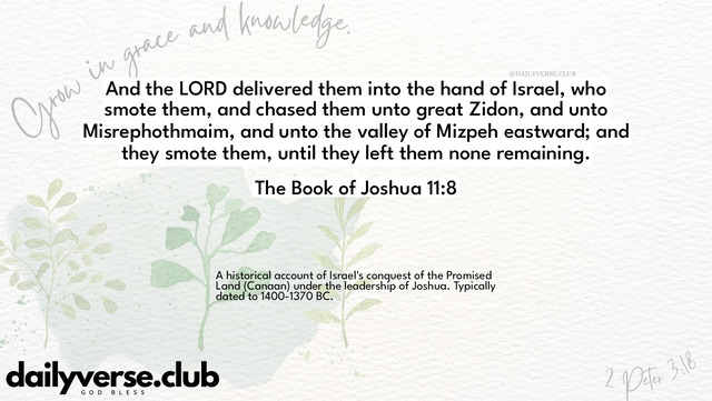 Bible Verse Wallpaper 11:8 from The Book of Joshua