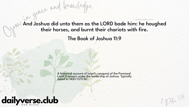 Bible Verse Wallpaper 11:9 from The Book of Joshua