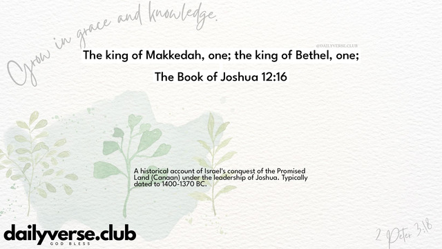 Bible Verse Wallpaper 12:16 from The Book of Joshua