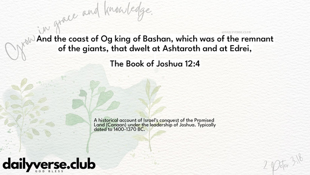 Bible Verse Wallpaper 12:4 from The Book of Joshua