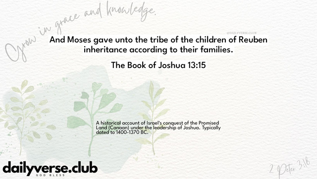 Bible Verse Wallpaper 13:15 from The Book of Joshua